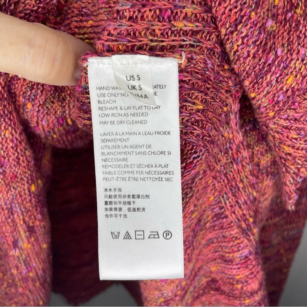 Free People Prism Space Dye Knit Pullover Sweater in Coral Combo Size S - Picture 6 of 9